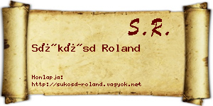 Sükösd Roland névjegykártya