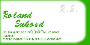 roland sukosd business card